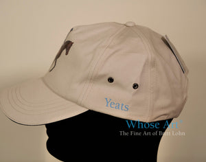 Yeats racehorse memorabilia hat with a picture of the racehorse Yeats printed onto the front of the hat