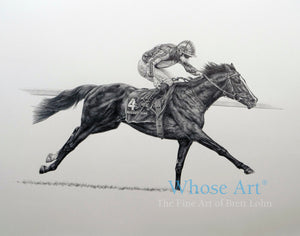 horse racing drawing Auguste Rodin Epsom Derby winner Art