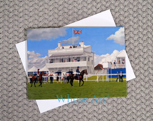 Coronation Cup, Epsom Downs Greeting card.