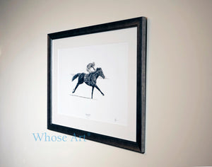 horse racing framed art print