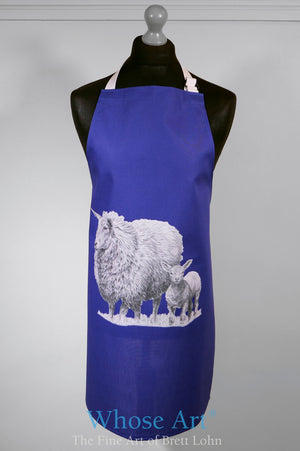 Farm animal gift idea blue apron