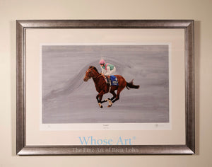 racehorse painting art print Frankel