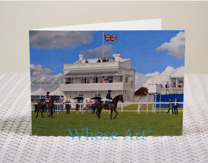 Yeats race horse greeting card at the Coronation Cup on Epsom Downs