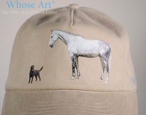 Grey Horse and Labrador Cap
