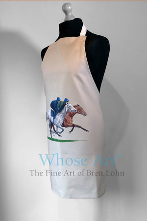 beautiful horse painting apron on a mannequin